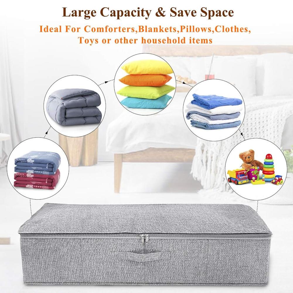 Great Choice Products Under Bed Storage With Lids, 2 Pack Large ...
