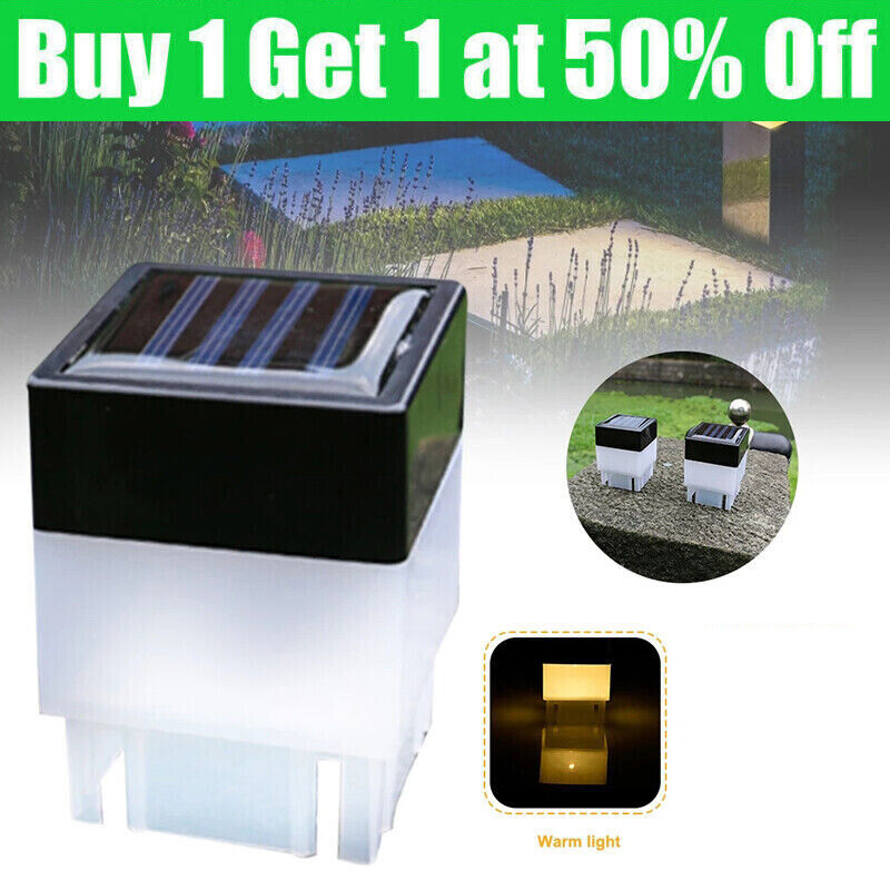 GCP Products Solar Post Light 2X2" Waterproof Led Outdoor Garden Step Fence Cap Pillar Lamp