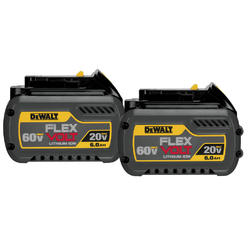 DEWALT 20V/60V MAX FLEXVOLT 6 Ah Li-Ion Battery (2-Pc) DCB606-2 New