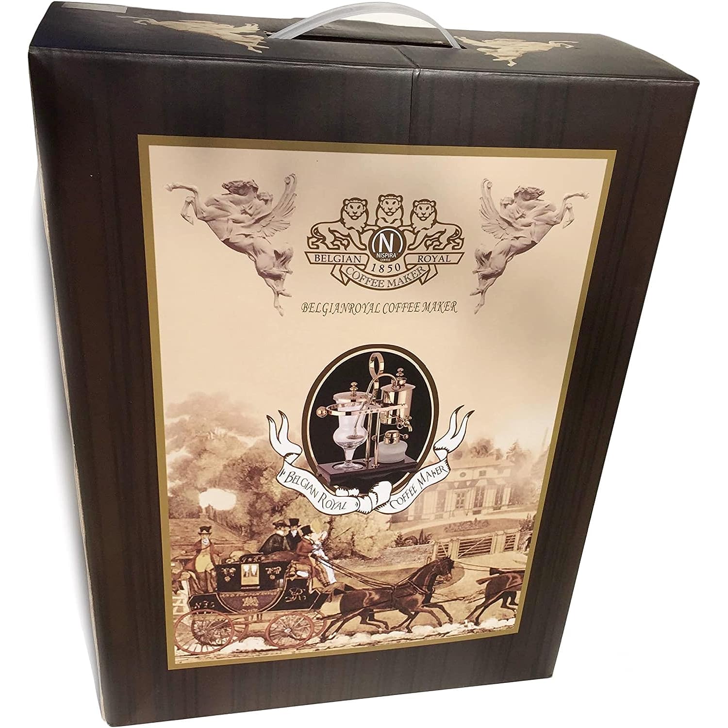 GCP Products Vintage Belgian Belgium Luxury Royal Family Balance Syphon Siphon Coffee Maker Copper Color, 1 Set