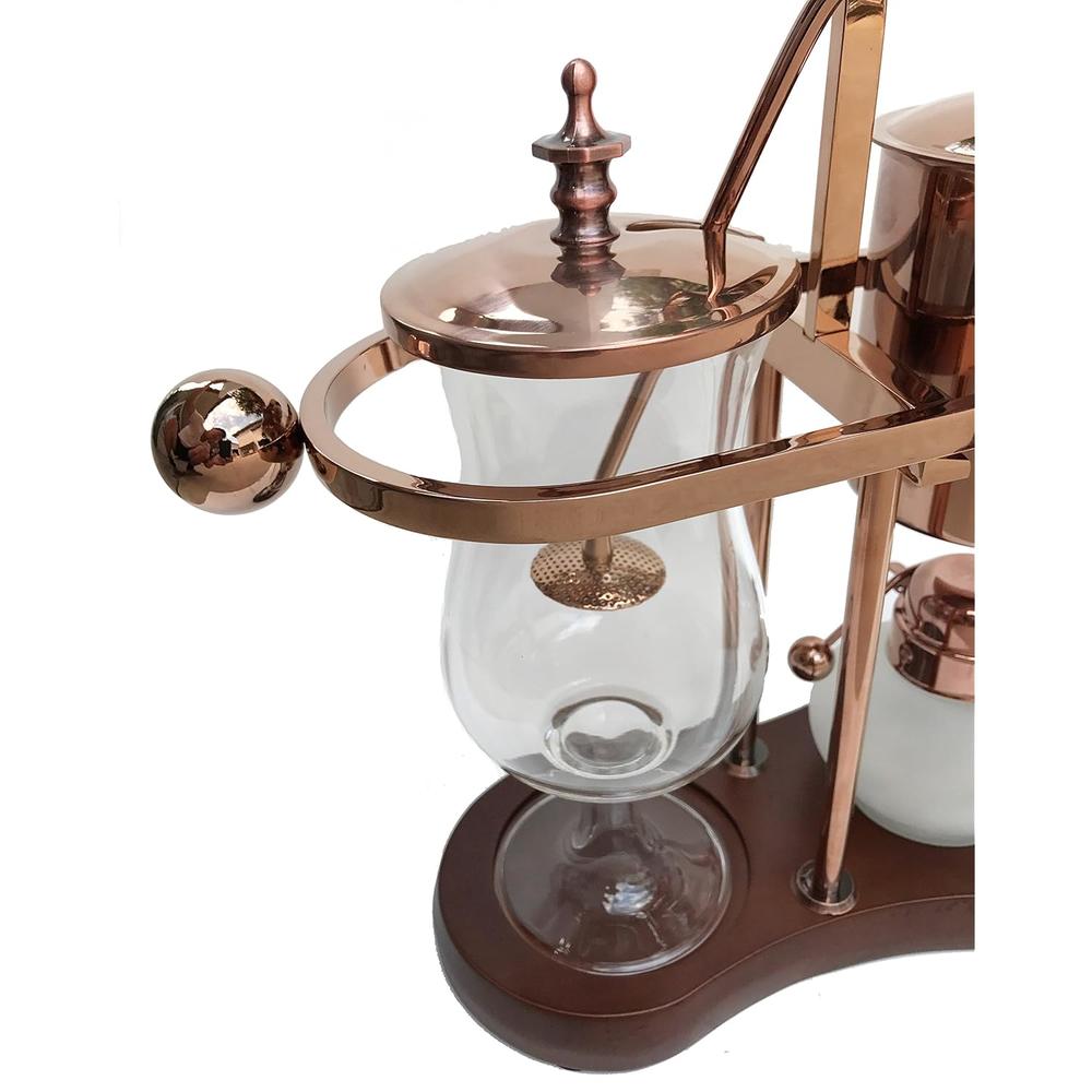 GCP Products Vintage Belgian Belgium Luxury Royal Family Balance Syphon Siphon Coffee Maker Copper Color, 1 Set
