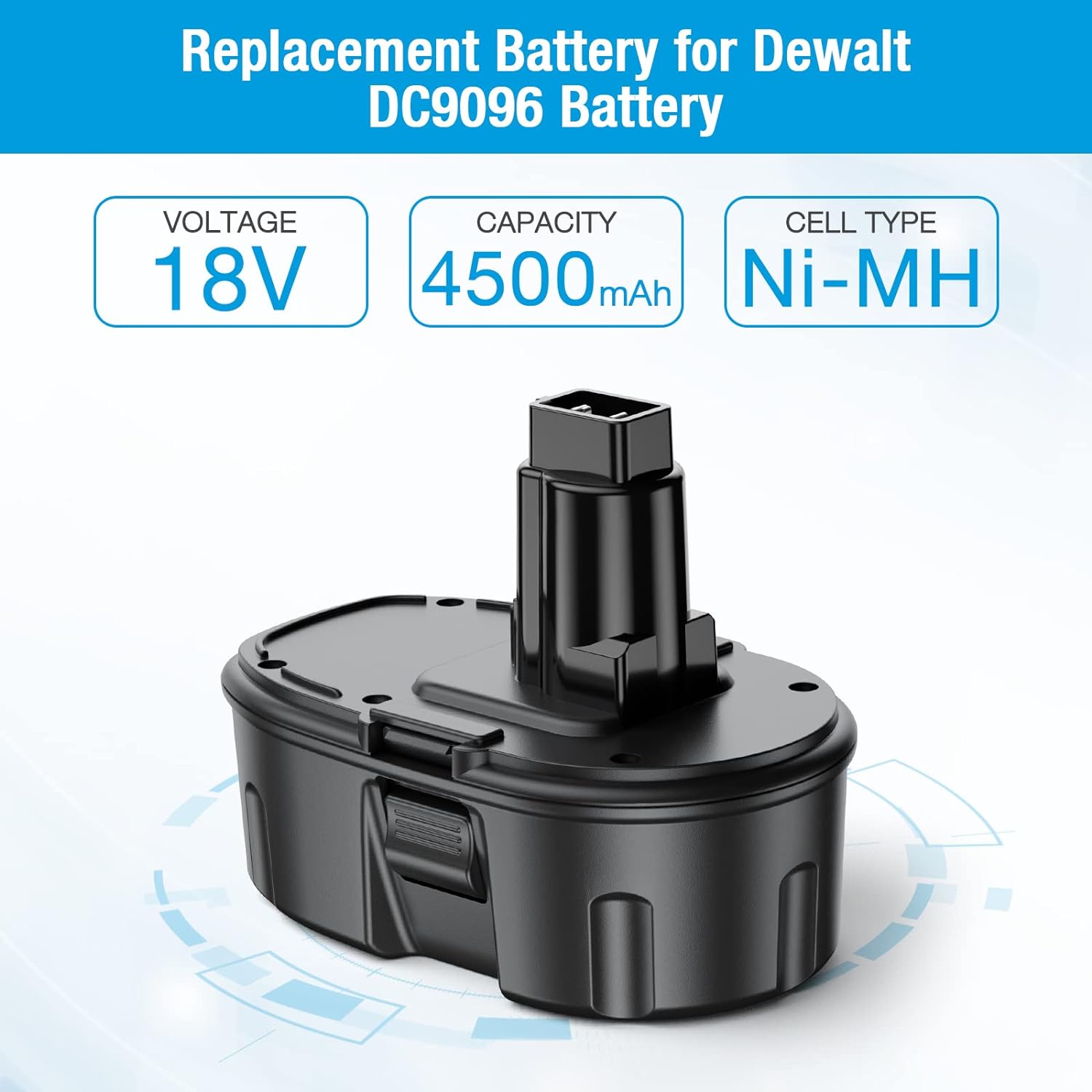 4.5Ah 18V NiCD Replacement Battery for Porter Cable PC18B 18-Volt Cordless  Tools
