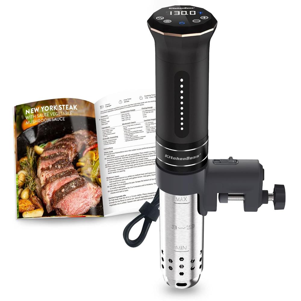 GCP Products Sous Vide Cooker Machine: 1100 Watt Ipx7 Waterproof Water Thermal Immersion Circulator Accurate Temperature Control Digital D…