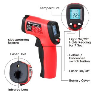 GCP Products Infrared Temperature Gun Non-Contact Laser, Handheld Heat  Detector For Grill, Engine, Surface, Home