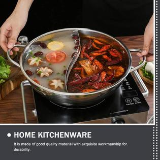 GCP Products Hot Pot With Divider Induction: 304 Stainless Steel
