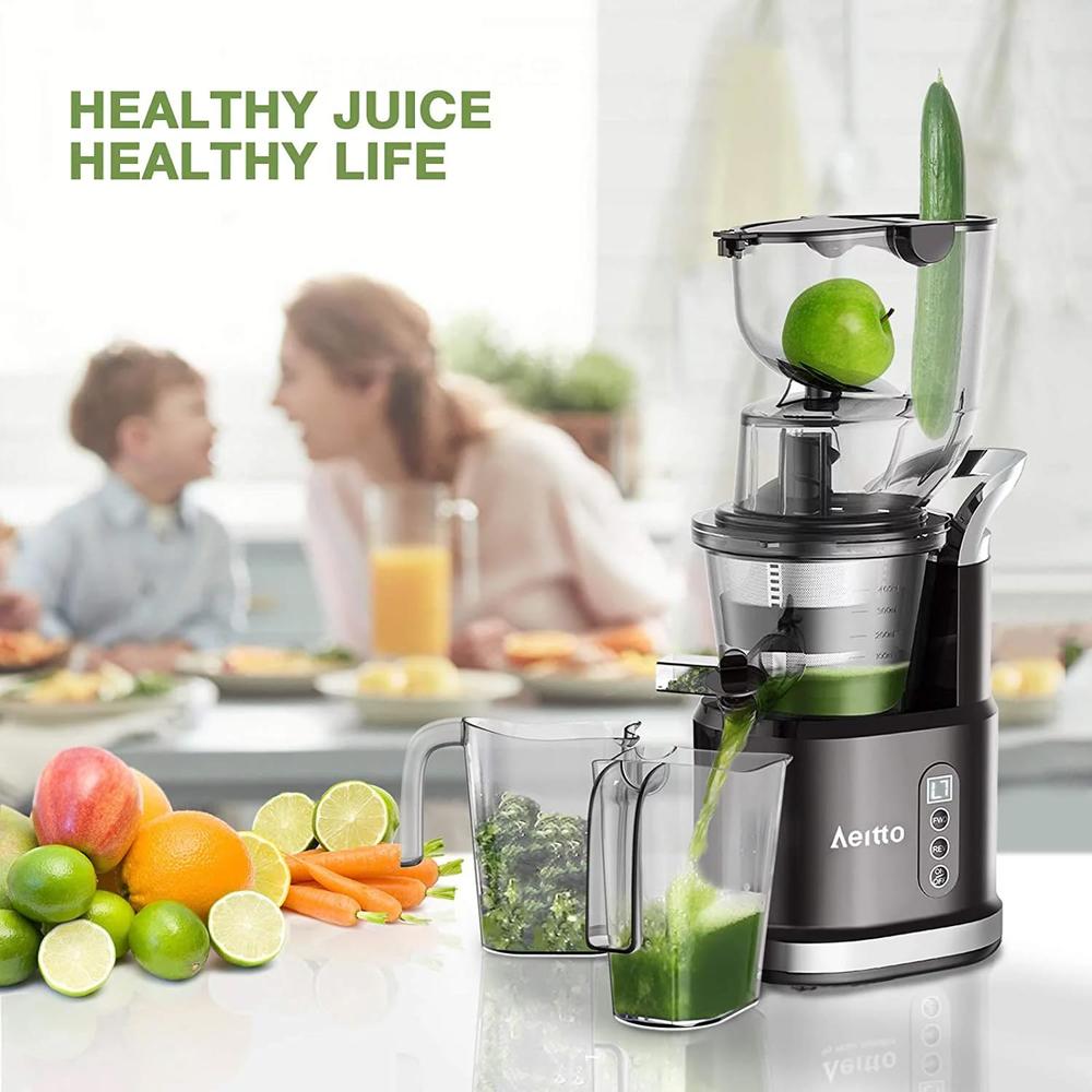 GCP Products Slow Masticating Juicer Machines, Cold Press Juicer, Whole Vertical Juicer With Big Wide 83Mm Chute, Cold Press Juicer