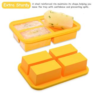 GCP Products 1-Cup Silicone Freezing Tray With Lid,2 Pack,Easy-Release  Silicone 1 Cup