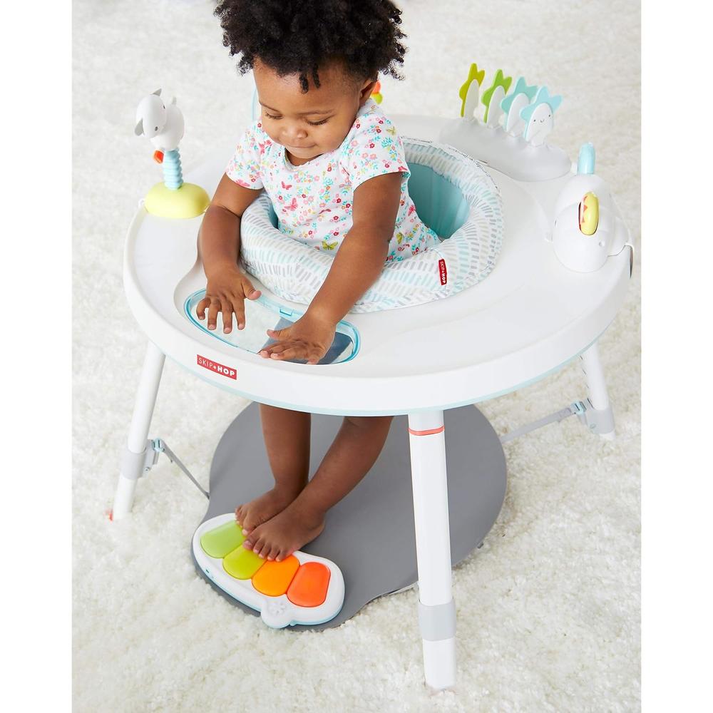 GCP Products Baby Activity Center: Interactive Play Center With 3-Stage Grow-With-Me Functionality, 4Mo+, Silver Lining Cloud