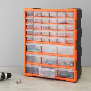 GCP Products Wall Mount Hardware And Craft Storage Cabinet Drawer Organizer  78 Drawers