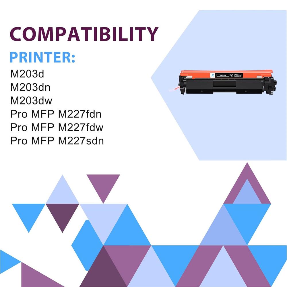 GCP Products 30A Cf230A Toner Cartridge Black 4 Pack Compatible Replacement For Hp 30A Cf230A 30X Cf230X For Pro Mfp M227Fdw M203Dw M227Fd…
