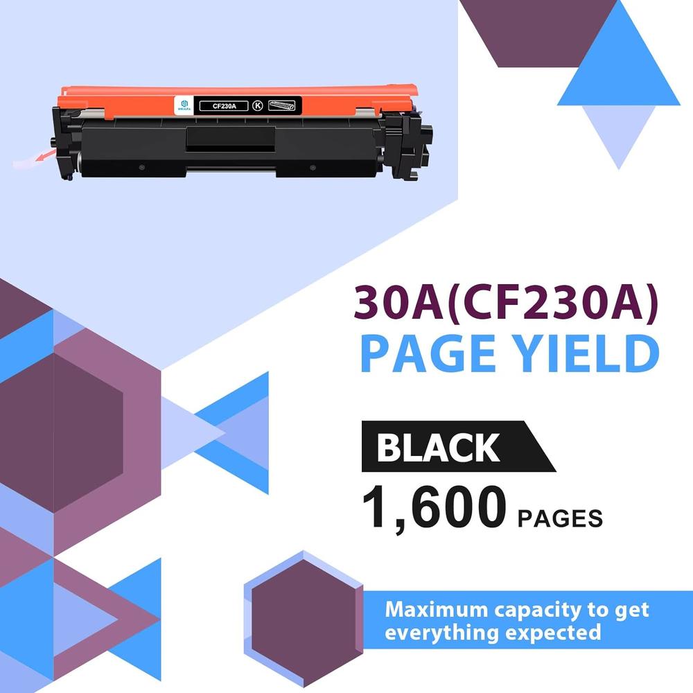 GCP Products 30A Cf230A Toner Cartridge Black 4 Pack Compatible Replacement For Hp 30A Cf230A 30X Cf230X For Pro Mfp M227Fdw M203Dw M227Fd…