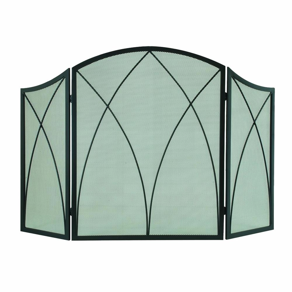 GCP Products Arched 3-Panel Victorian Gothic Fireplace Screen