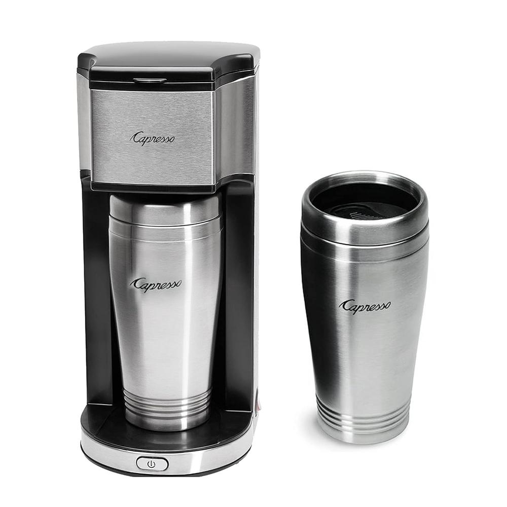 GCP Products On The Go Personal Coffe Maker With An Extra Insulated Travel Mug 16 Oz