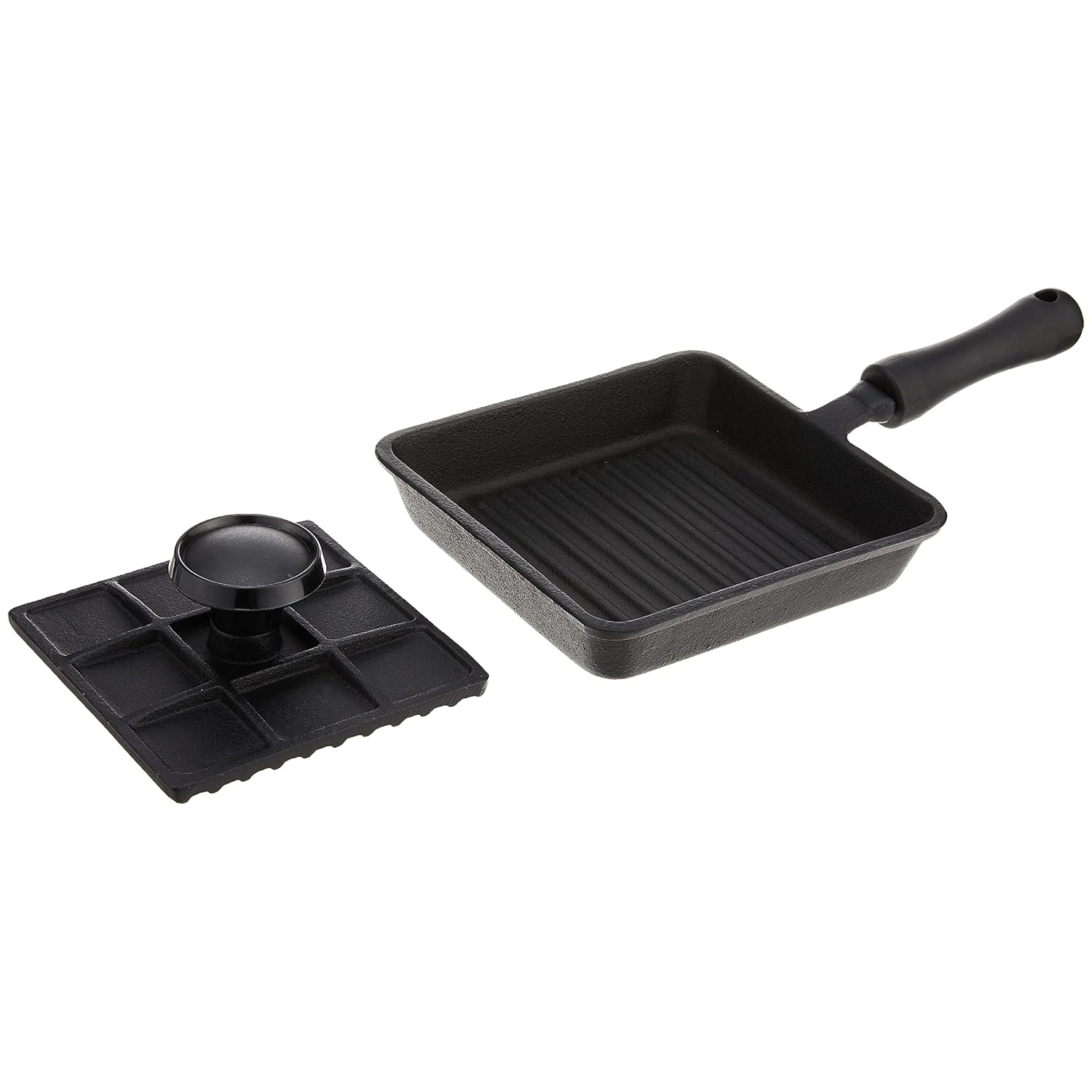 GCP Products Mini Cast Iron Panini Pan With Press, 5.9 In, As Shown