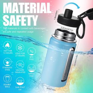 GCP Products 6 Pcs 14 Oz Kids Water Bottle Insulated Stainless Steel Toddler  Flask With Leak