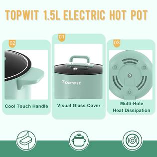 GCP Products GCP-US-577948 Electric Hot Pot, 1.5L Non-Stick Ramen