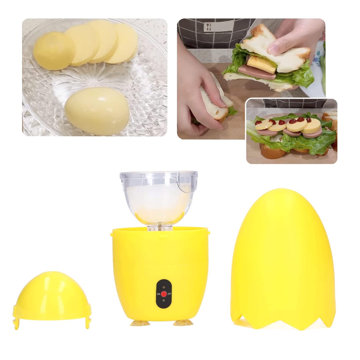 GCP Products Egg Scrambler, 50S Rotation Electric Egg Shakers Spin Mixer  Golden Egg Maker Eggs Cooking