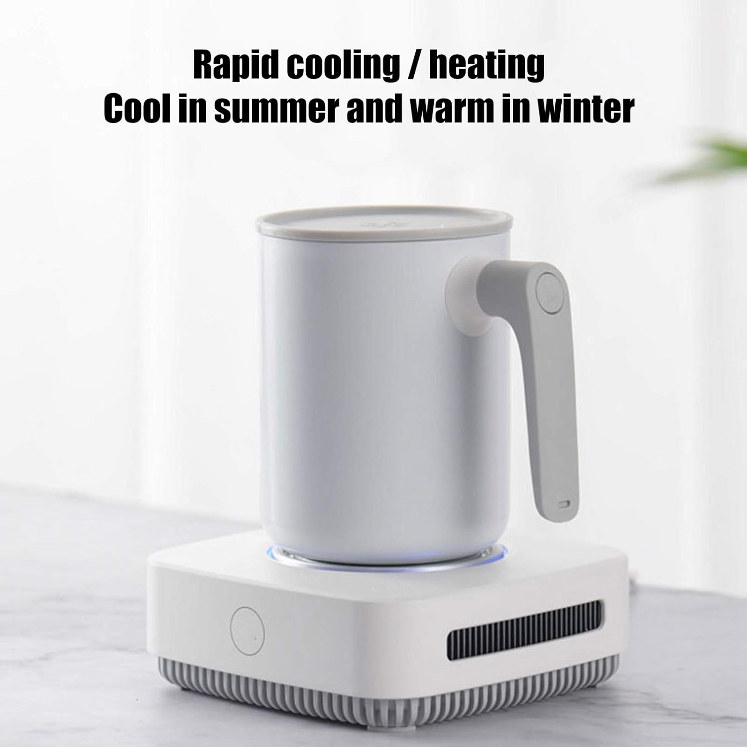 GCP Products Coffee Mug Warmer Cooler, Desktop Electric Heating Cooling Cup Mat 2 In 1 Smart Coffee Heater Cooler With Mug Cup For Beer, C…