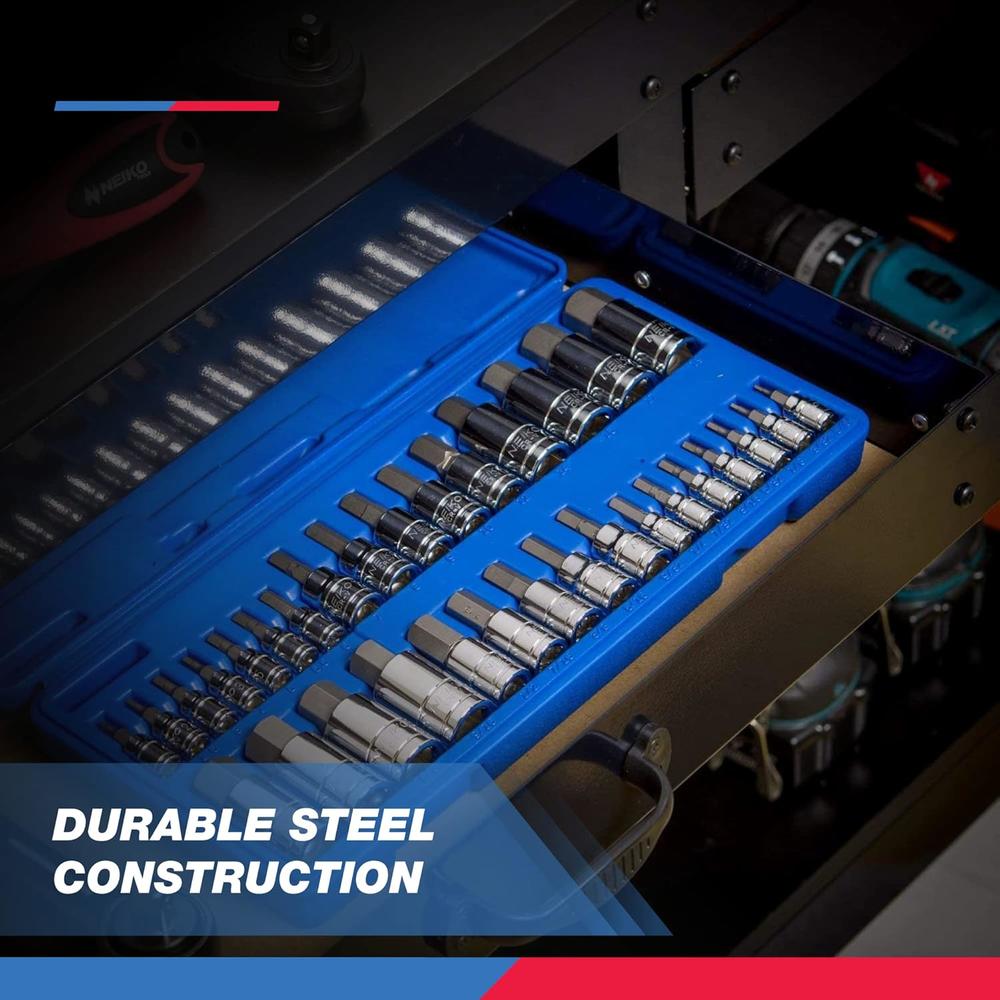 GCP Products Allen Hex Bit Socket Set, 32 Piece Sae And Metric Allen