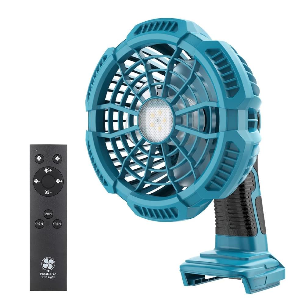 GCP Products Portable Fan Powered By Makita 18V Lxt Lithium-Ion Battery, Cordless Battery Operated Fan With 9W Led Work, Usb Port, Handhel…