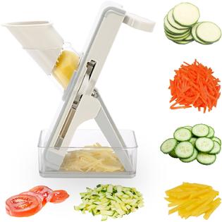 GCP Products Safe Mandoline Slicer For Kitchen, Injury-Free Design, 3  Cutting Modes & 2 Thickness