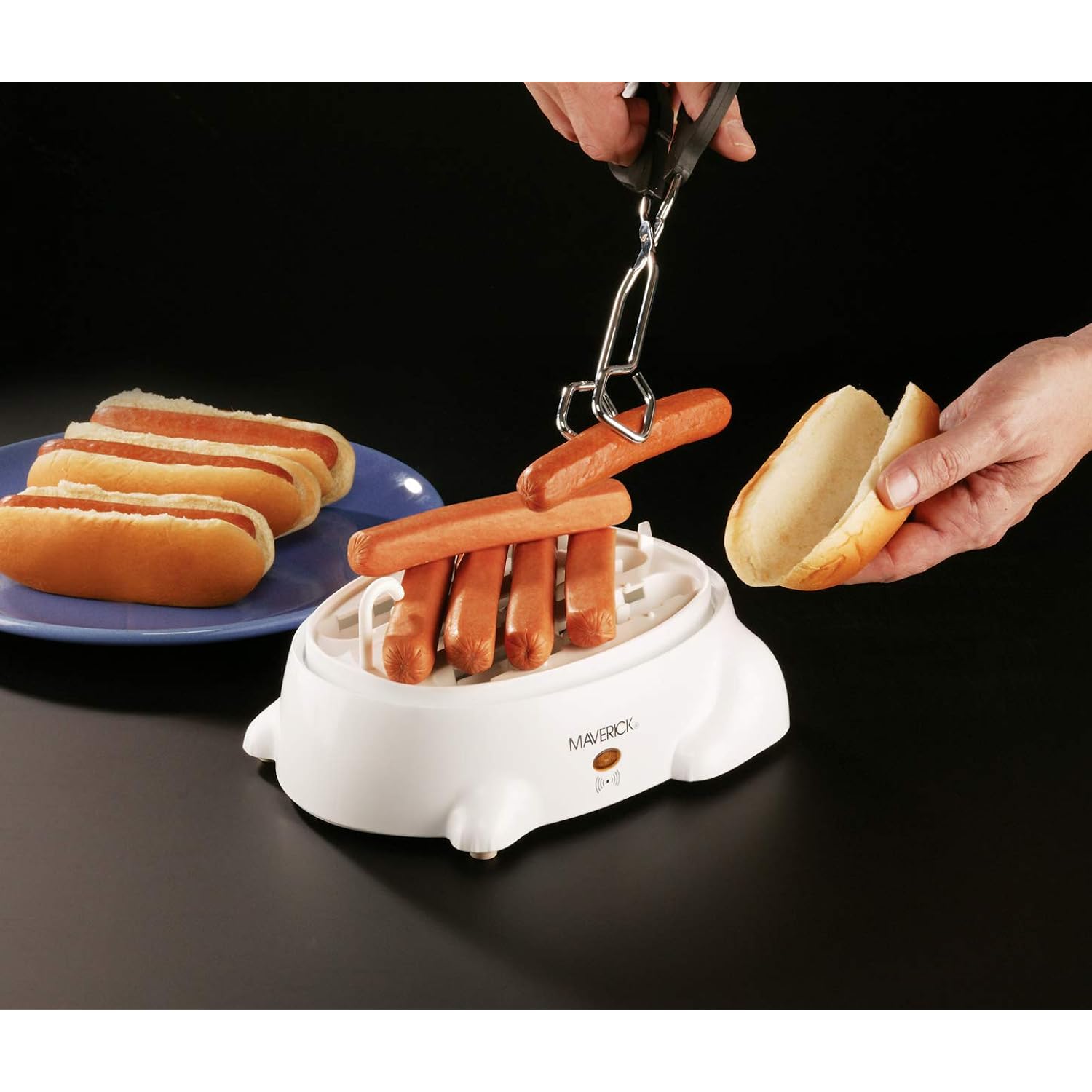 GCP Products Hero Electric Hot-Dog Steamer, White
