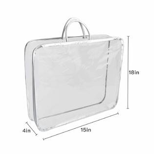Milkary Large Storage Bag, 5 Pack Clear Plastic Storage Bag with Metal  Zipper Moth Moisture Protection for Clothes Blankets