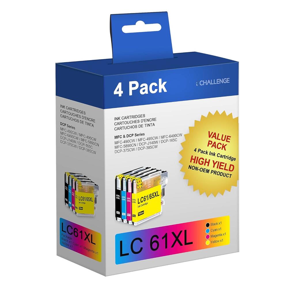 GCP Products Lc61 Ink Cartridges Replacement Compatible For Brother Lc61 Lc-61 Lc65 Xl To Use With Mfc-J615W Mfc-5895Cw Mfc-290C Mfc-5490C…