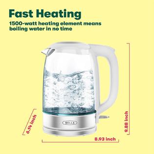 GCP Products GCP-US-568034 Electric Kettle And Water Boiler, 1.7L -  Cordless Clear Glass Led Color Changing Portable Tea Pot With Auto Shut Off  & Boil D…