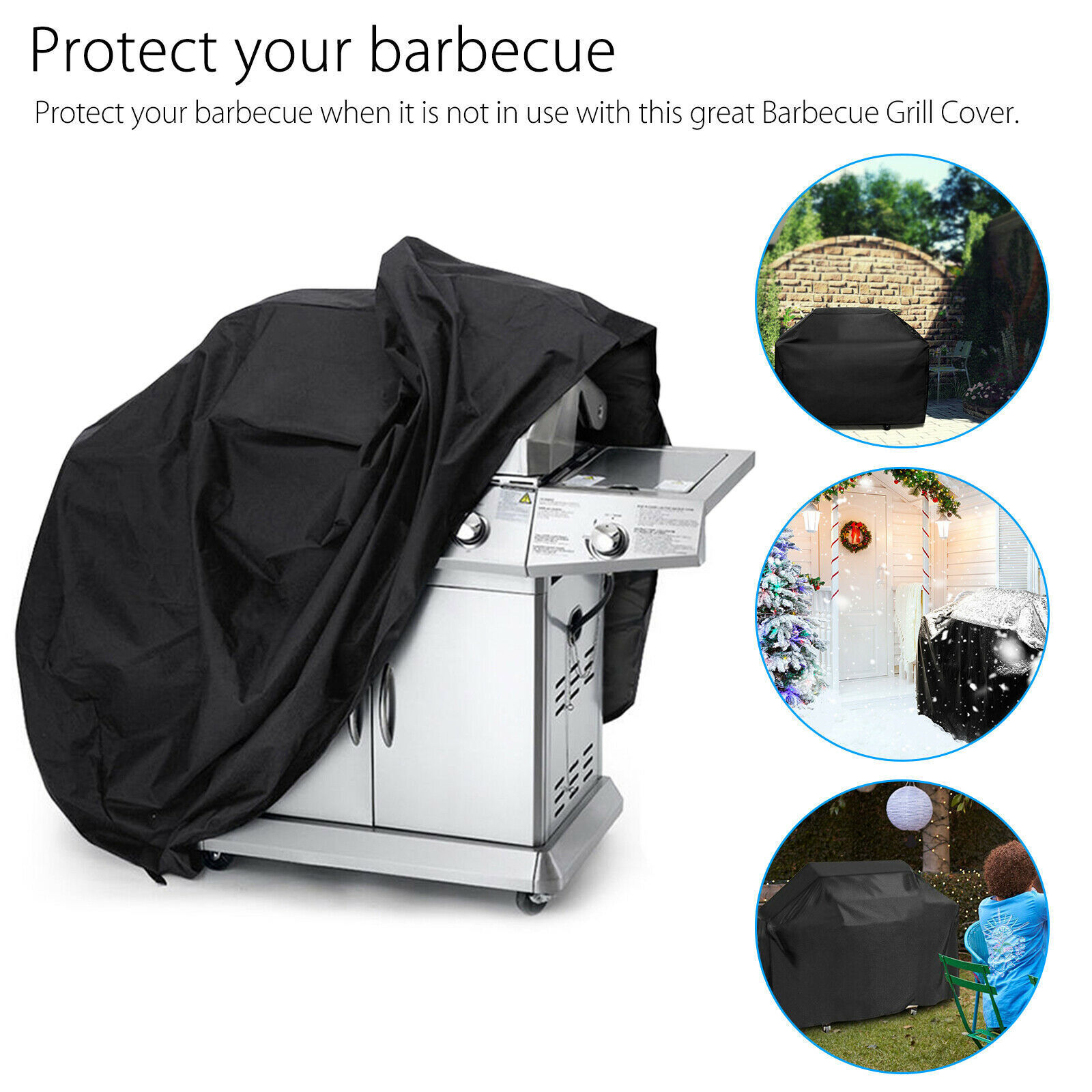 NSI Toys 57 Inch Bbq Gas Grill Cover Barbecue Waterproof Outdoor Heavy Duty Uv Protection