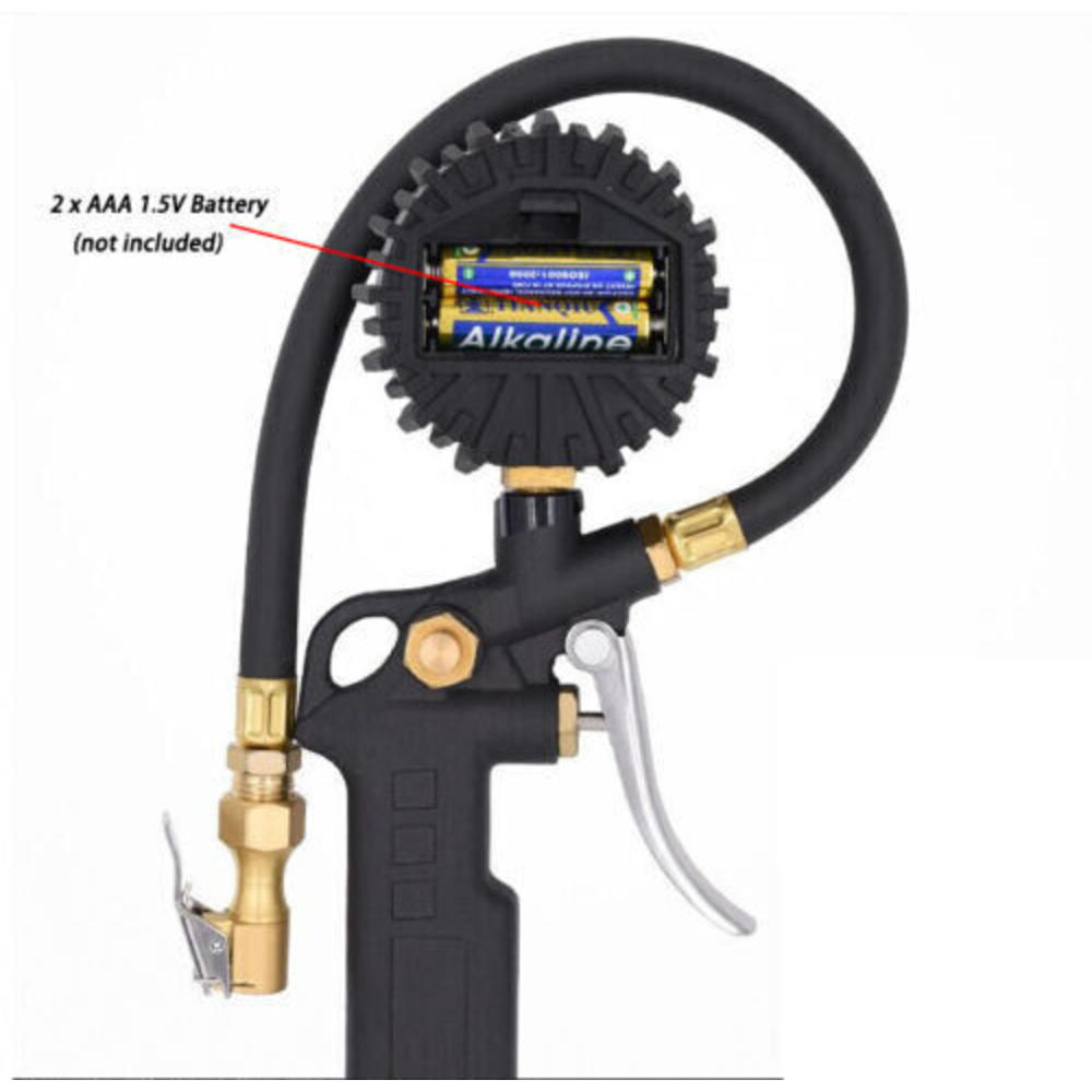 Great Choice Products Digital Air Tire Inflator With Pressure Gauge 250Psi Chuck For Truck/Car/Bike