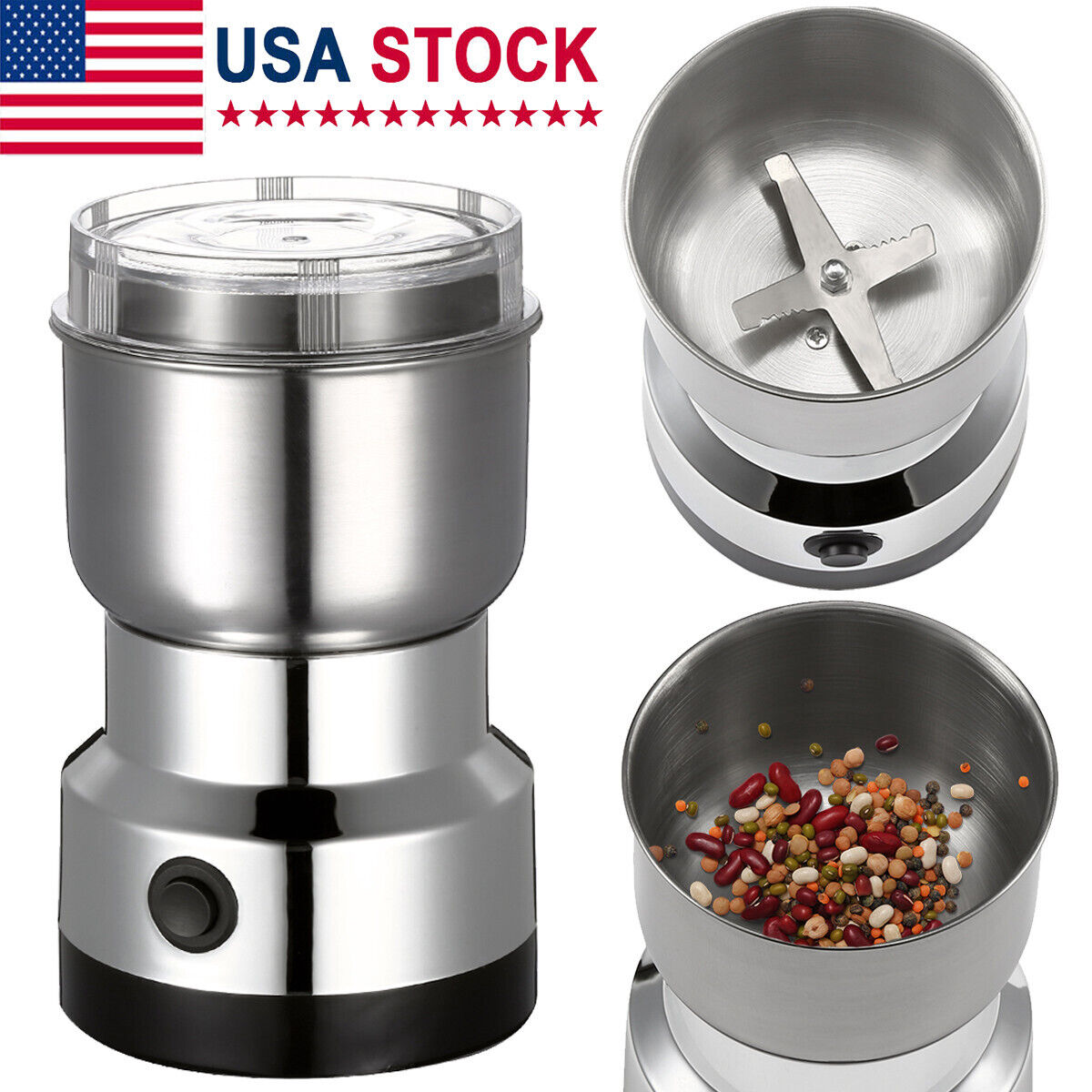 Great Choice Products Electric Coffee Bean Grinder Nut Seed Herb Grind Spice Crusher Mill Blender