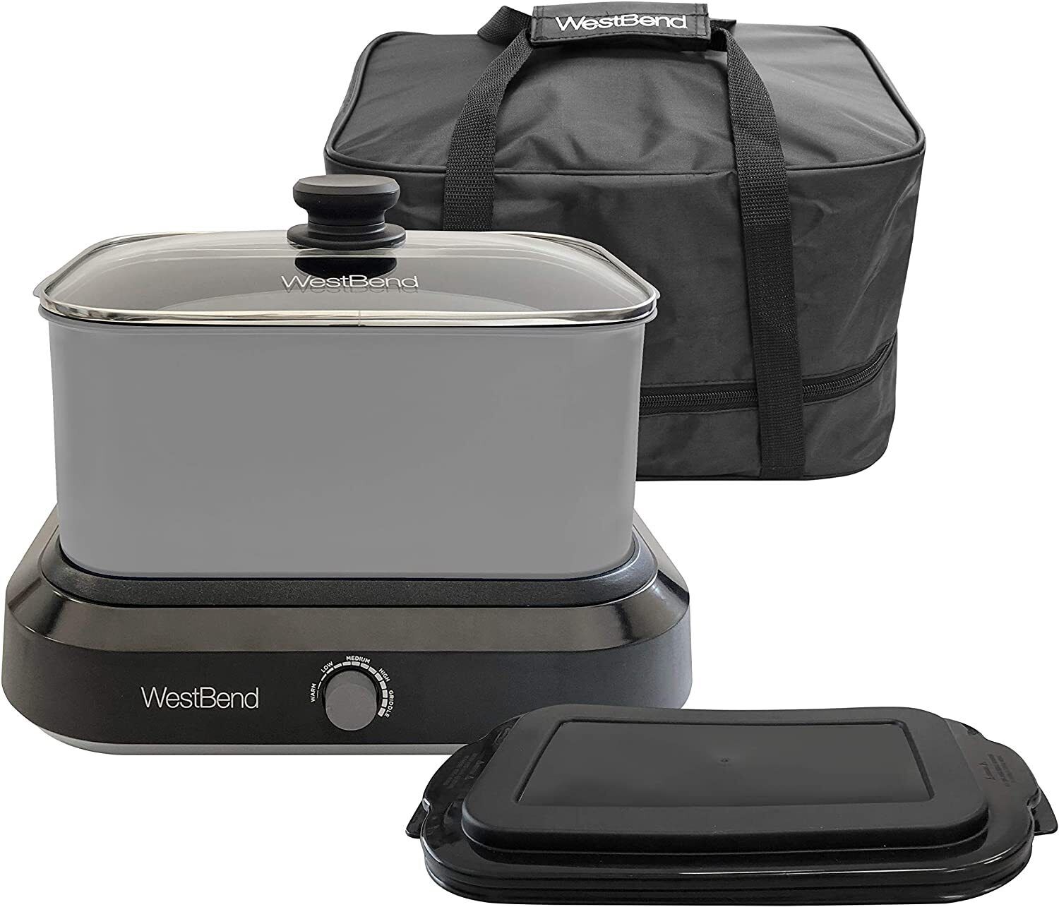 GCP Products 6-Quart Slow Cooker With Thermal Carrying Case
