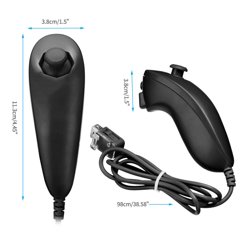 GCP Products Built In Motion Plus Remote Controller & Nunchuck For Nintendo Wii/Wii U W/ Case
