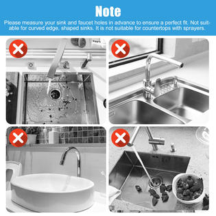 GCP Products Silicone Faucet Mat Kitchen Sink Splash Guard Slip