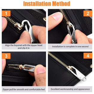 GCP Products 16Pcs Replacement Zipper Fixer Repair Pull Tap Kit