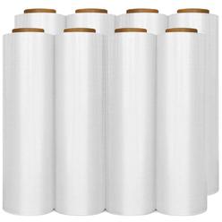 GCP Products 8 Rolls 18" X 1500' 80 Gauge Pallet Wrap Stretch Film Hand Shrink Wrap Clear New