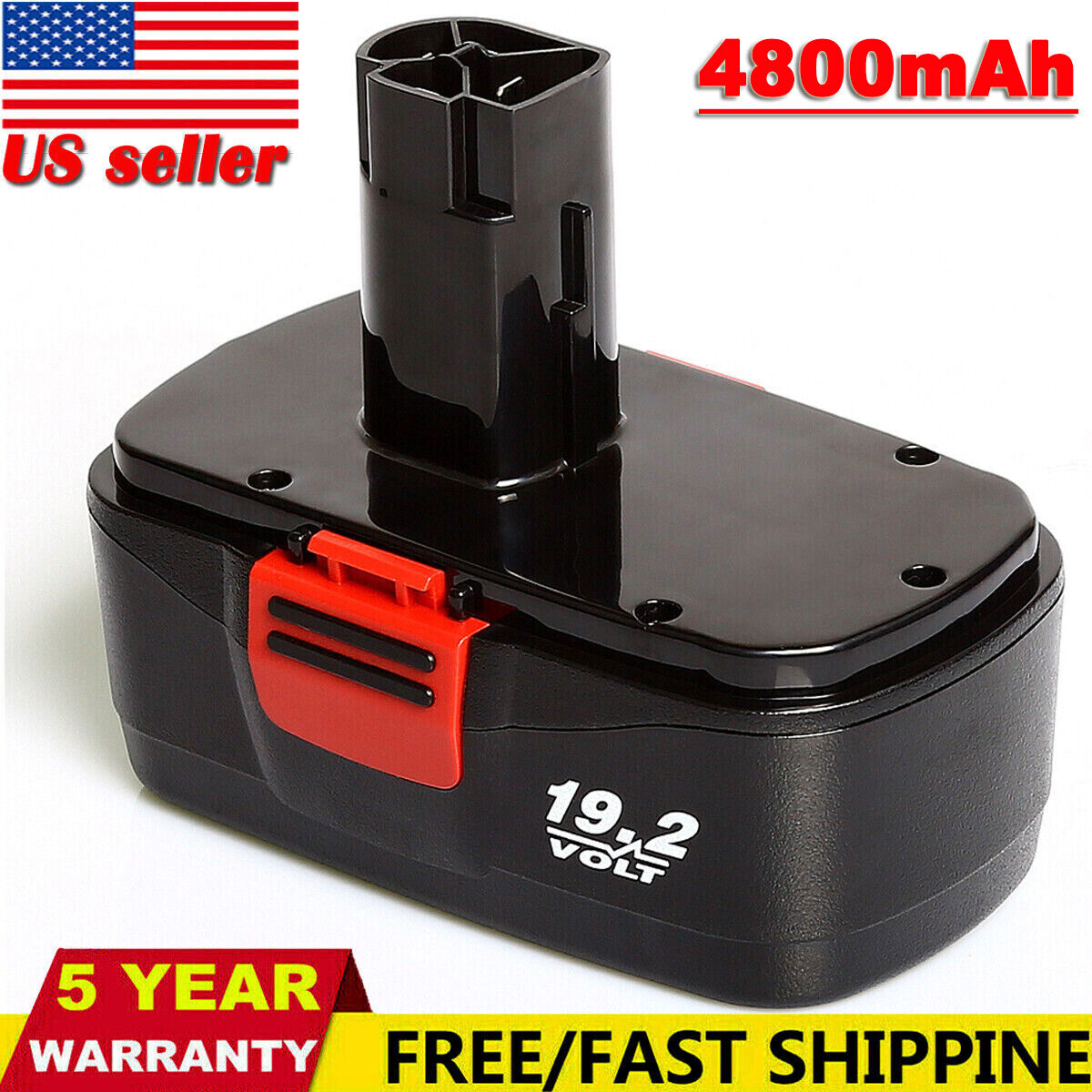 GCP Products For Craftsman 19.2 Volt 11375 4.8Ah Battery C3 Diehard 130279005 11376 130279003