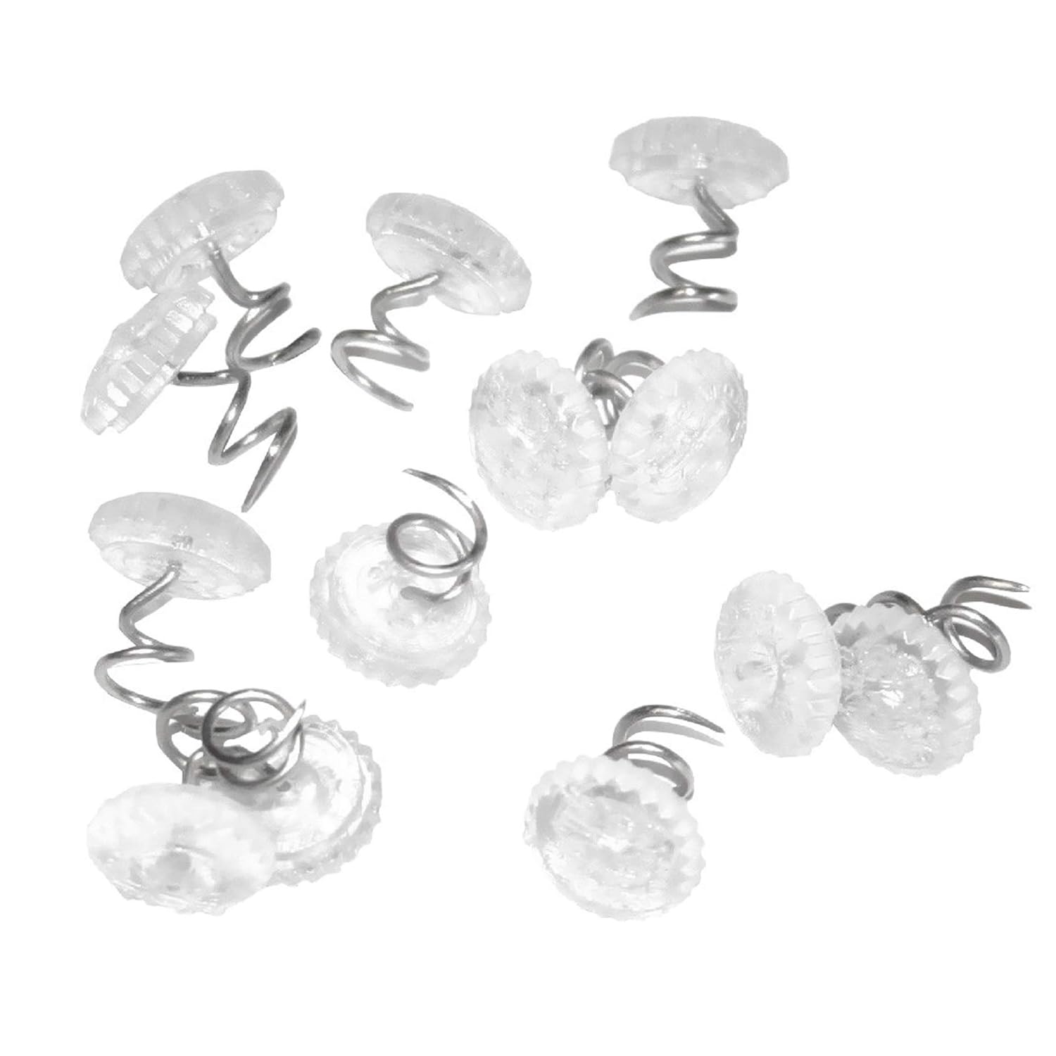 Great Choice Products 50 Pcs Upholstery Tacks Headliner Pins Clear Heads  Twist Pins For Slipcovers And Bedskirts, 0.5 Inches Bed Skirt Pins