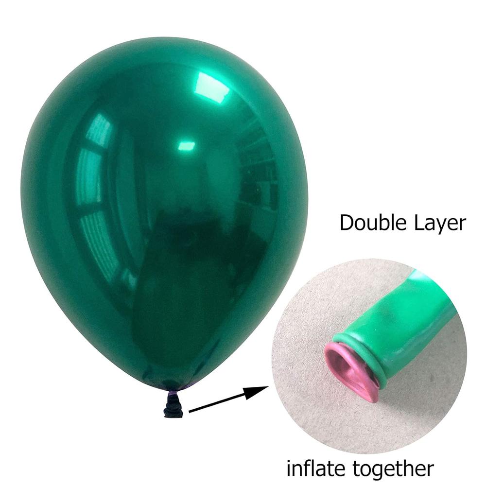 Great Choice Products Emerald Green Balloons Chrome Metallic Dark Green ...