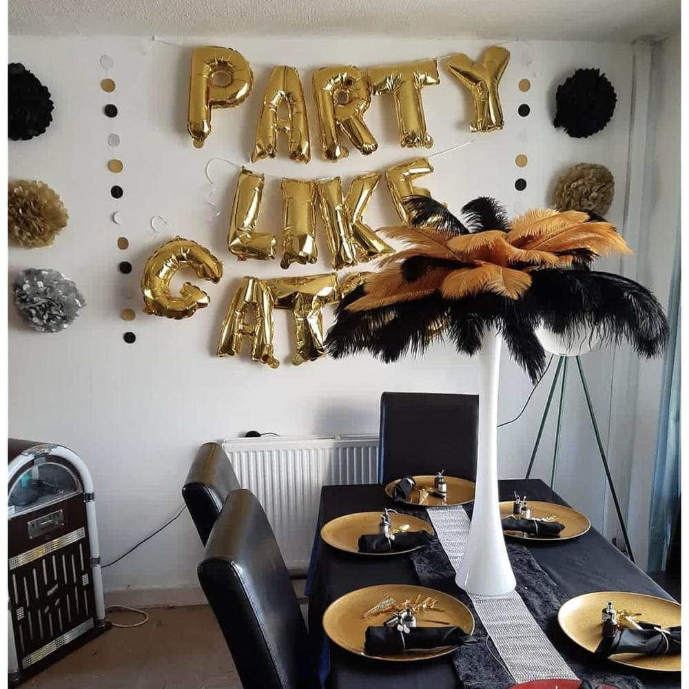 Great Choice Products Set Of 17 Party Like Gatsby Balloons Great Gatsby  Party Decoration Roaring 20S Party Balloons Roaring Twenties Decorations Fl…