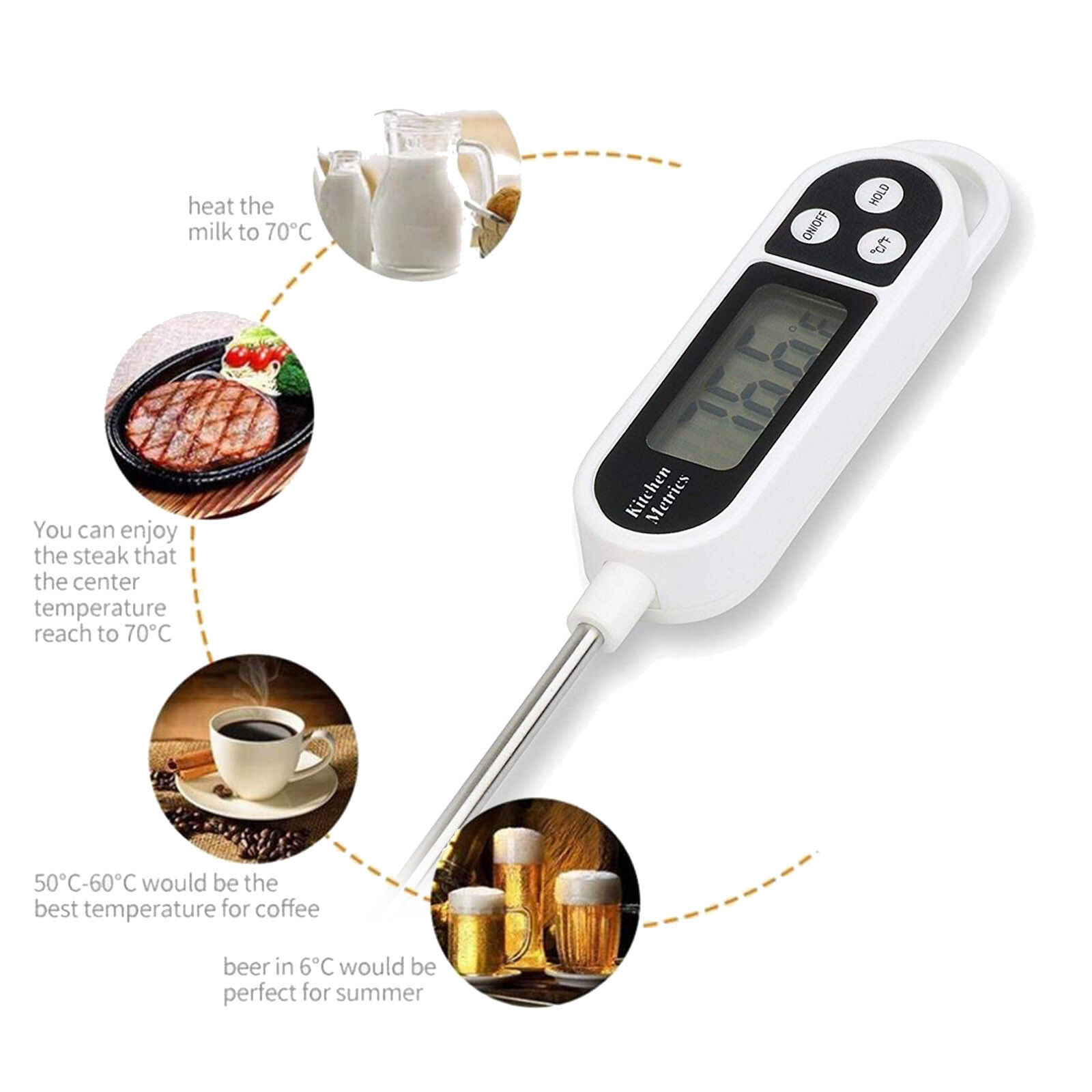 HIC Roasting Deep Fry Candy Jelly Thermometer