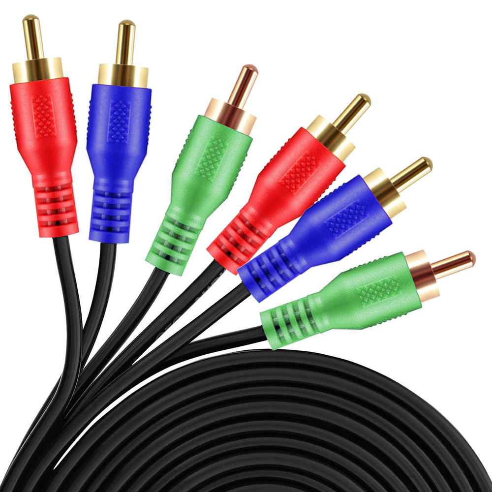 Great Choice Products 6Ft 3-Rca 3Rca Rgb Ypbpr Male To Male M/M Component Video Cable Rg-59U Tv Dvd