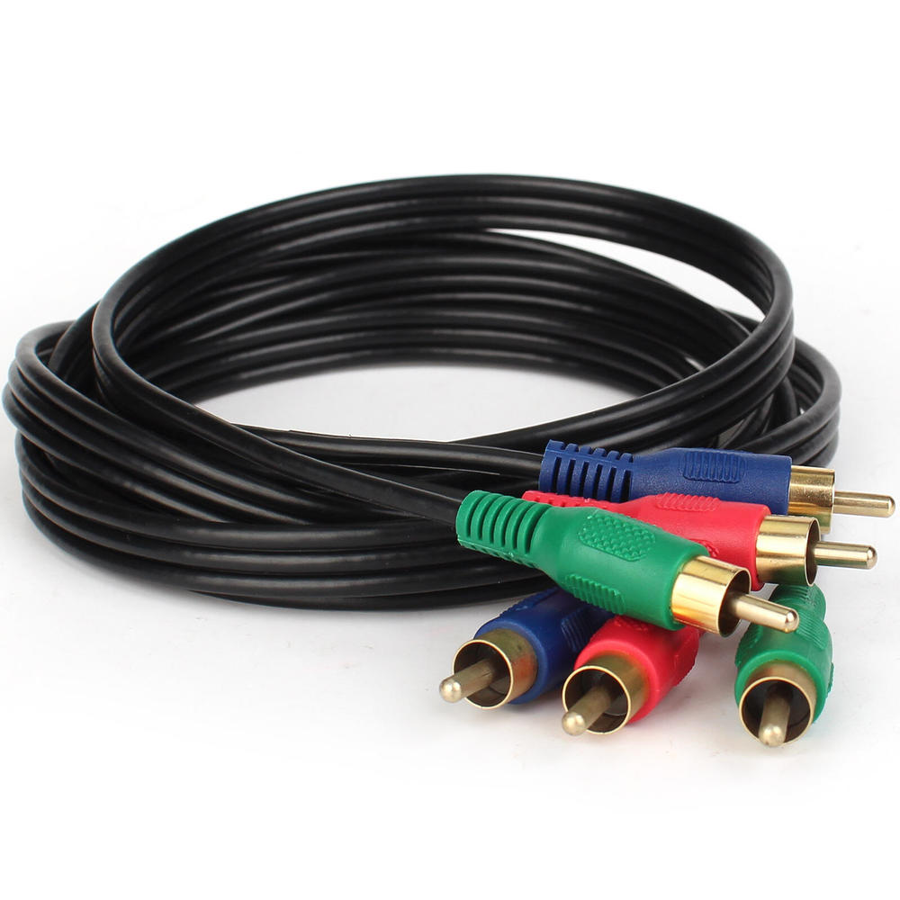 Great Choice Products 6Ft 3-Rca 3Rca Rgb Ypbpr Male To Male M/M Component Video Cable Rg-59U Tv Dvd