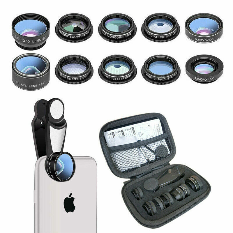 Great Choice Products 11 In 1 Cell Phone Camera Lens Kit Wide Angle Lens For Iphone,Android Smartphone