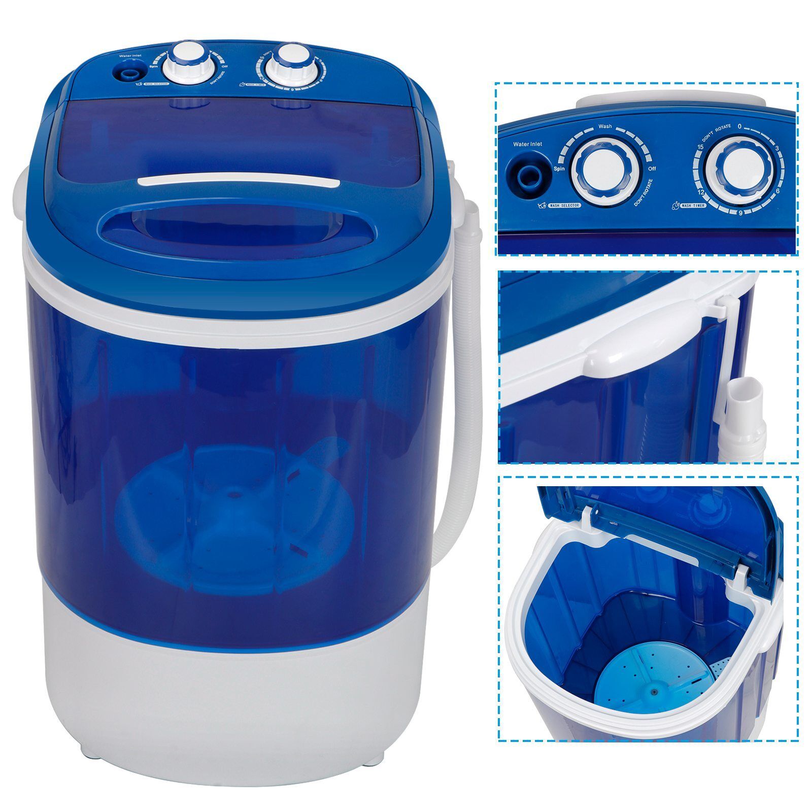 Zeny Mini Portable Single Bucket Wash Machine - 9 lbs