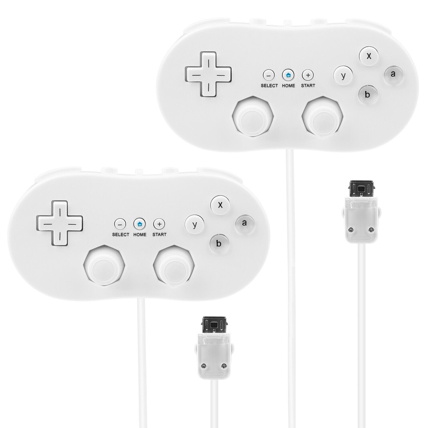 Great Choice Products 2 Pack Wired Classic Controller Video Game Pad For Nintendo Wii Remote White Us