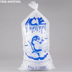 Great Choice Products 25 Lb Clear Plastic Ice Bag Machine Commercial Barcode Bags Blue 500 Case