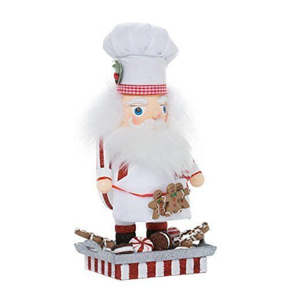 Great Choice Products Hollywood Santa Gingerbread Baker Chef Wooden Christmas Nutcracker 12 Inch