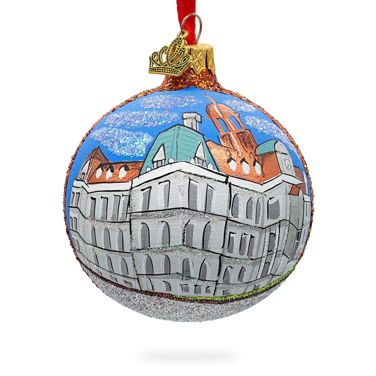 Great Choice Products Old Montreal, Montreal, Canada Glass Ball Christmas Ornament 3.25 Inches